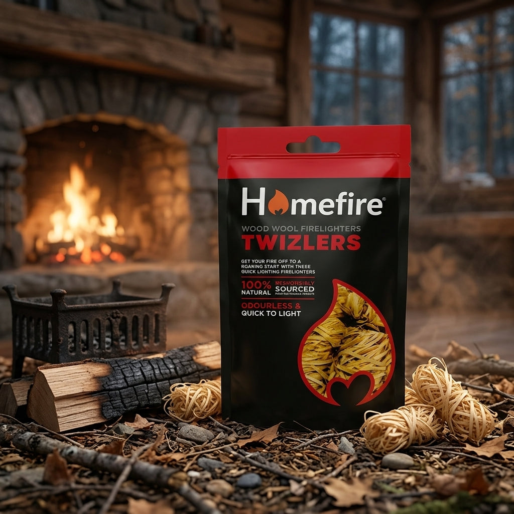 Natural Firelighters 300g – Easy Lighting Firelighters for Fireplaces, Wood Burners, Stoves & BBQs