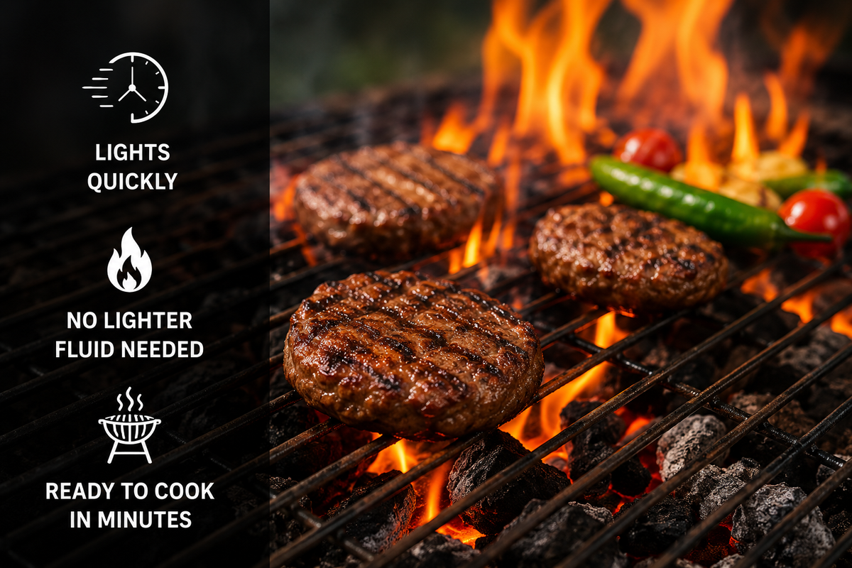 Instant Lighting BBQ Charcoal – 2 × 850g