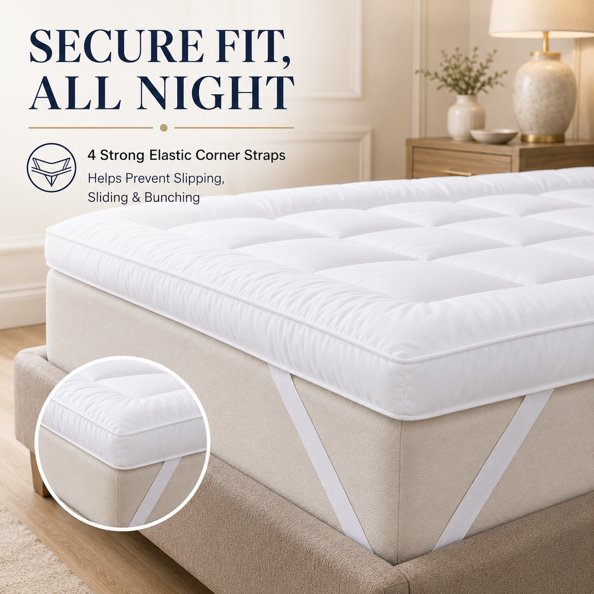 10cm Microfibre Mattress Topper – White