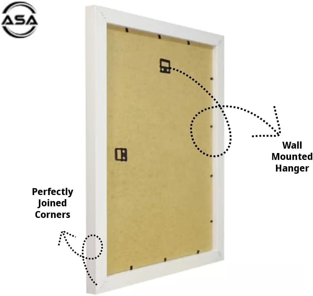 9x9 Inch Modern Picture Frame – Perspex Front & Wall Hanging – Black & White
