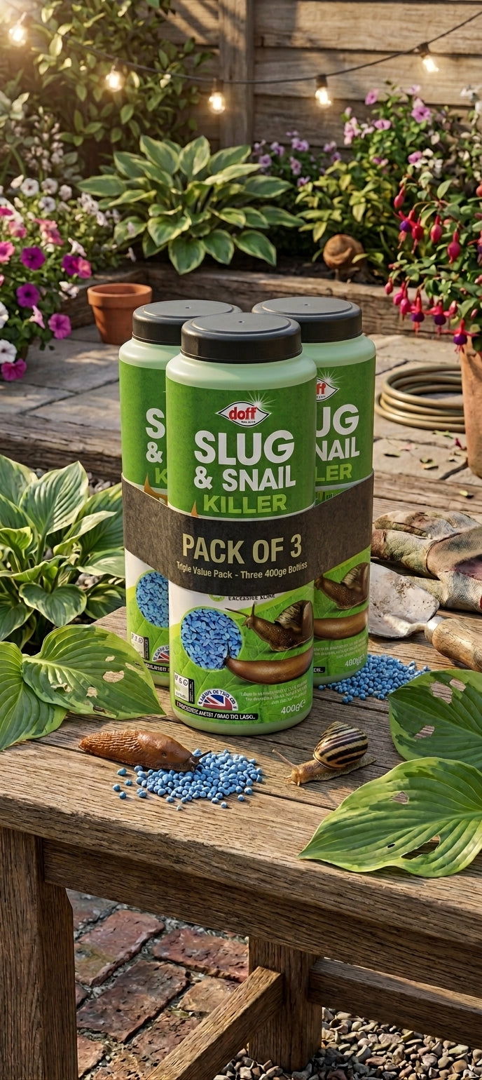 Slug & Snail Killer 400g Max pellets for helping protect ornamental plants, flowers and vegetables from slugs and snails. Available in multiple pack sizes.