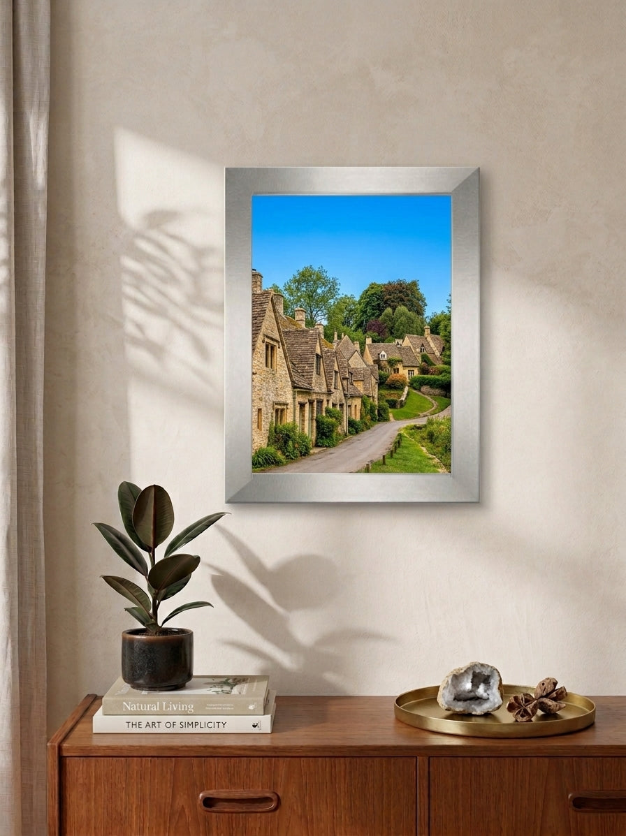 A5 Picture Frame 14.8x21cm – MDF Wooden Photo Frame for Posters & Certificates – White, Black & Silver