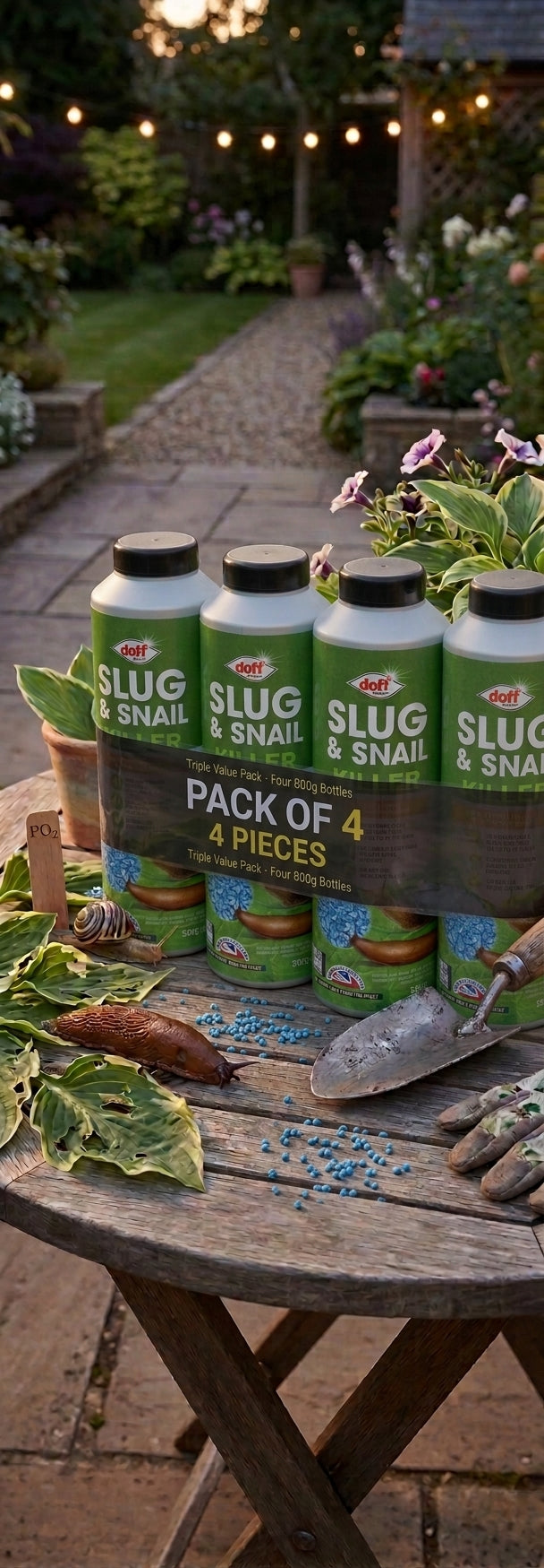 800g slug and snail killer pellets for garden and greenhouse use. Fast-acting pellets designed to help control slugs and snails. Available in packs of 1, 2, 3 and 4.