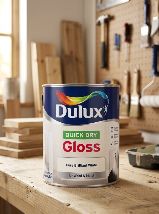 Dulux Quick Dry Gloss 750ml – Pure Brilliant White High Gloss Paint