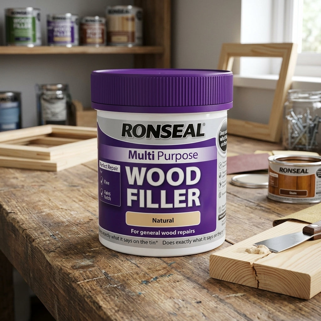 Ronseal Multi Purpose Wood Filler 250g – Natural Wood Repair Filler