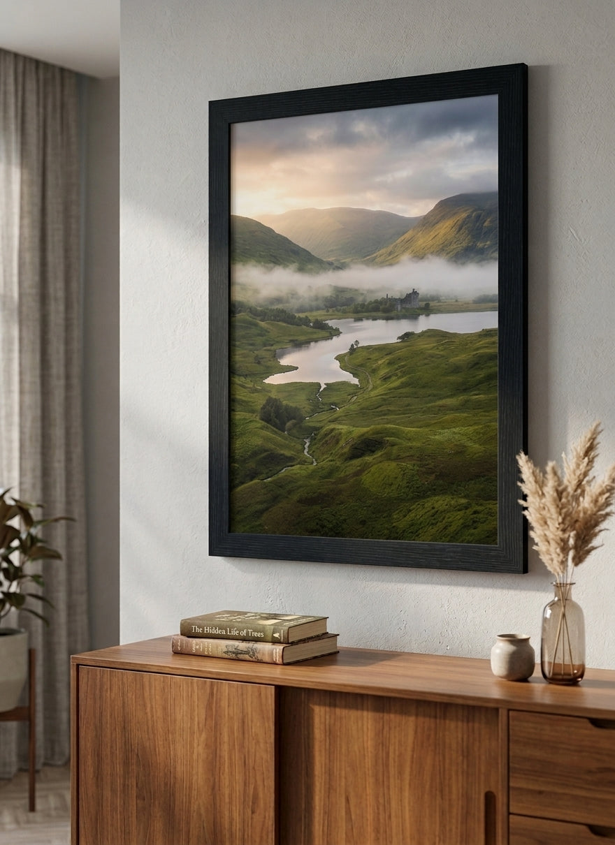 A2 Picture Frame 42x59.4cm – Modern Wooden Frame with Perspex Front – Black, White & Silver