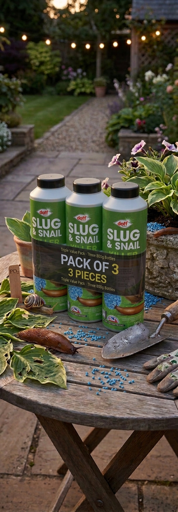 800g slug and snail killer pellets for garden and greenhouse use. Fast-acting pellets designed to help control slugs and snails. Available in packs of 1, 2, 3 and 4.