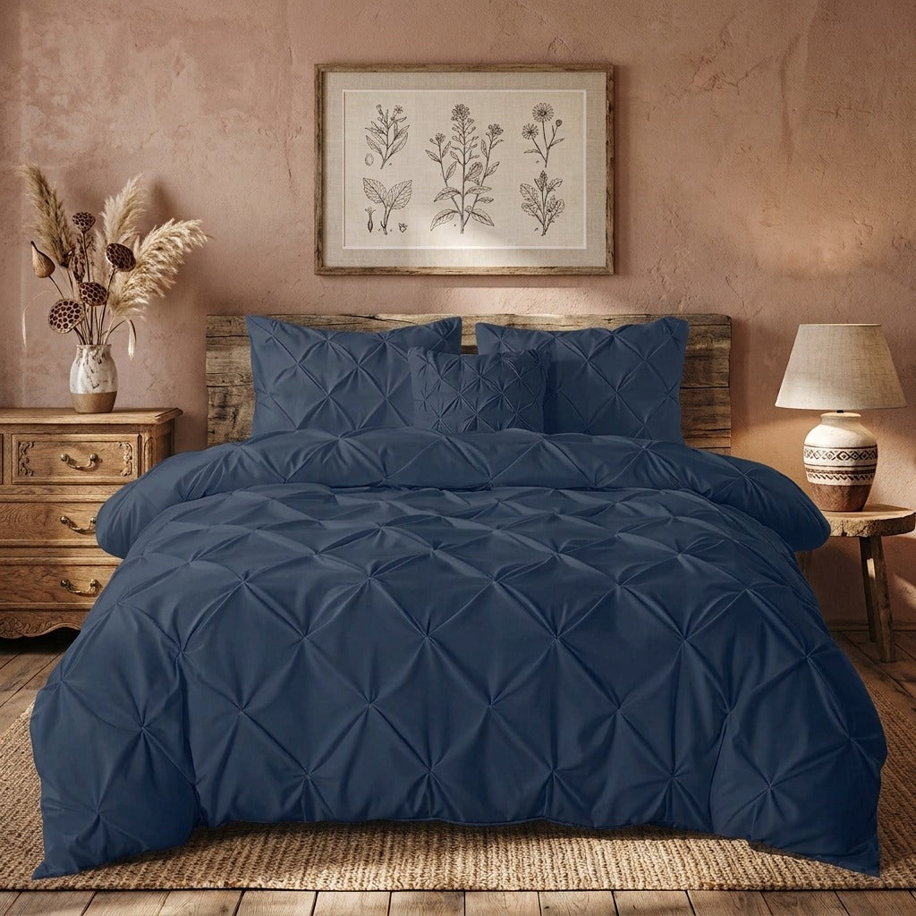 Egyptian Cotton Pintuck Duvet Cover Set
