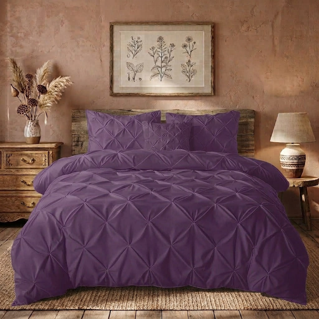 Egyptian Cotton Pintuck Duvet Cover Set